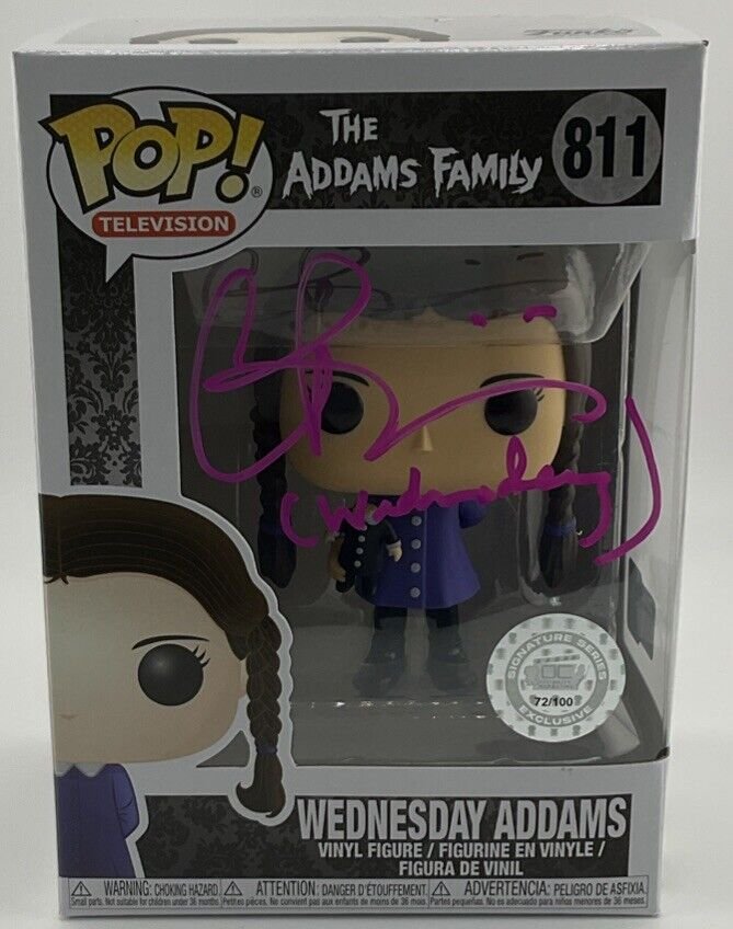 Funko Pop! The Addams Family - Wednesday Addams #811 Signed By Christina Ricci