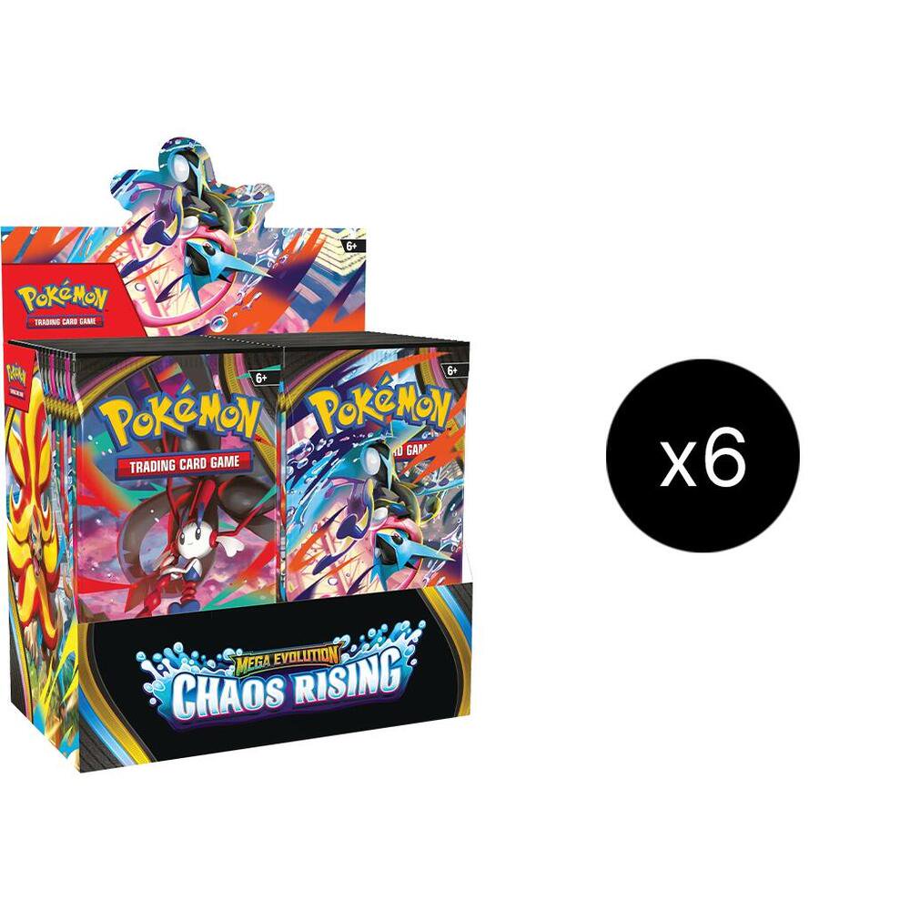 Pokemon Mega Evolution Chaos Rising Booster 6 Box Case Pokemon Mega Evolution Chaos Rising Booster 6 Box Case