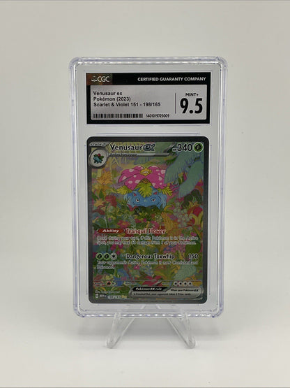 Pokemon TCG Venusaur EX 198/165 Scarlet & Violet 151 CGC 9.5