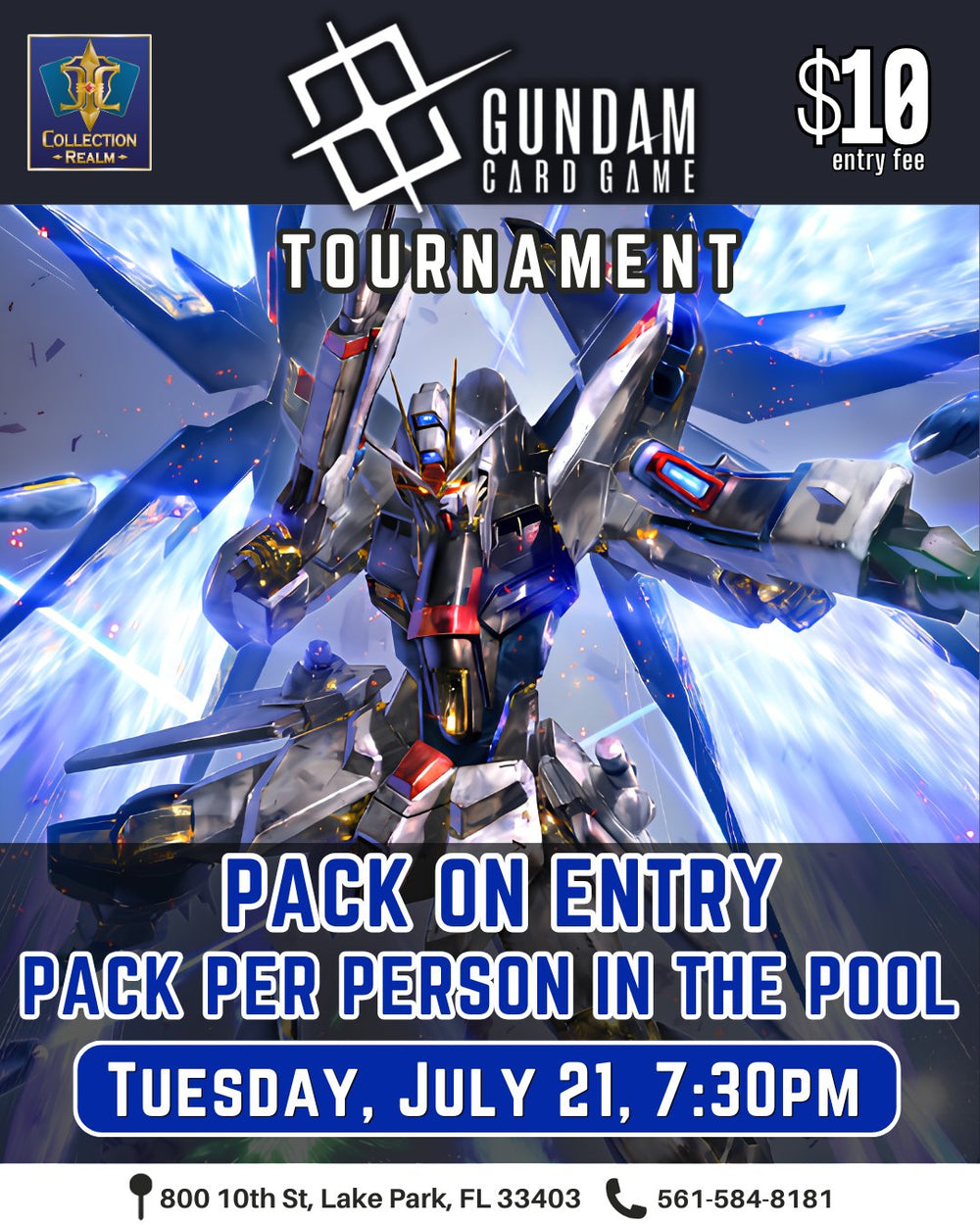 Gundam Card Game Tournament – July 21, 2026 (Tuesday 7:30 PM)