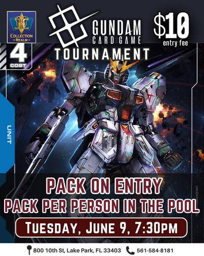 Gundam Card Game Tournament – June 9, 2026 (Tuesday 7:30PM)