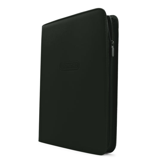 EVORETRO Zip Binder for Trading Cards – 360 Card Capacity Black PU Leather Album with Zipper Closure, Card Storage Organizer for TCG, Sports Cards, Collectibles (PREORDER - Release Date June)