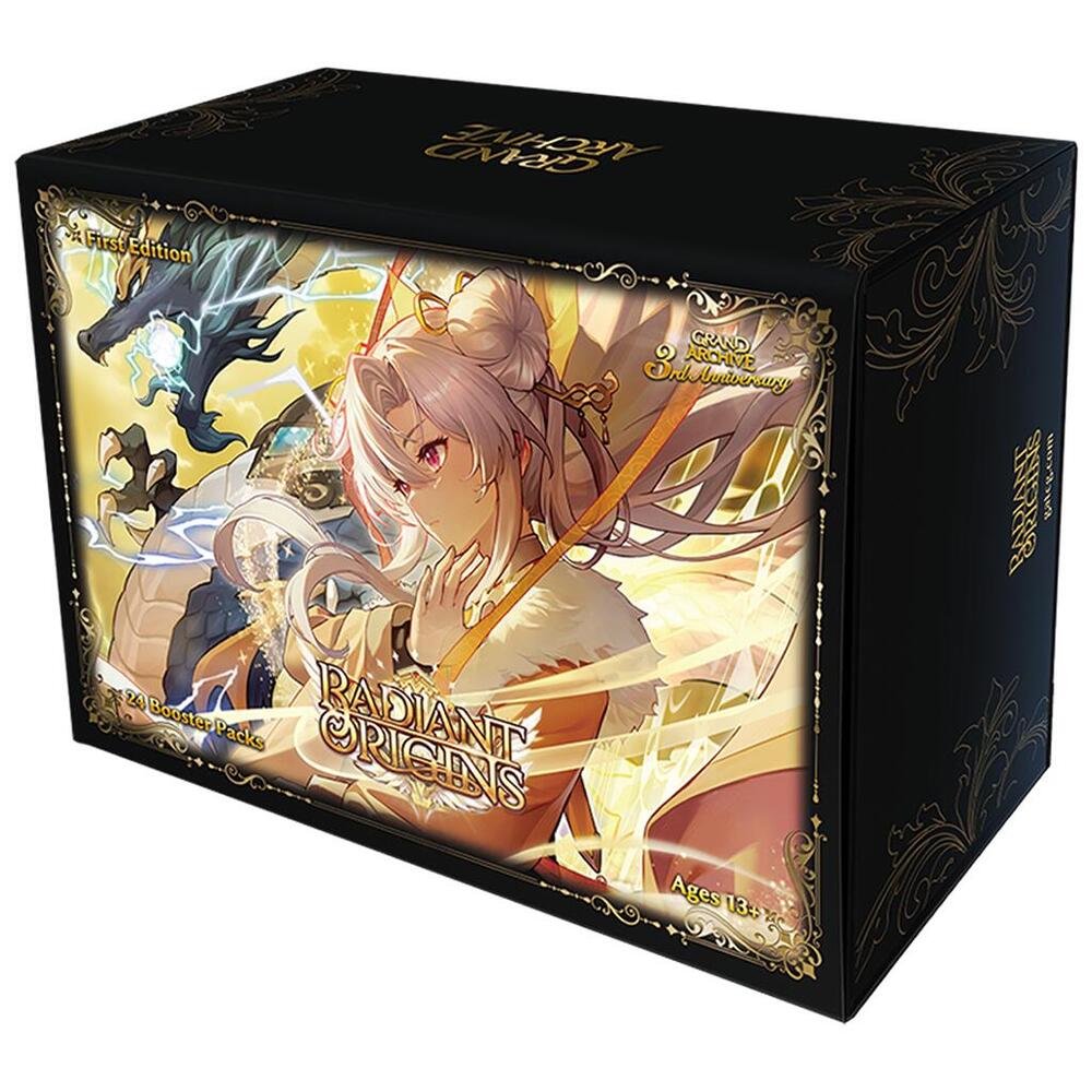 Grand Archive TCG Radiant Origins S9 1st Edition Booster Box | 24 Packs | 481-Card Set | High SR & UR Pull Rates (PRE-ORDER APRIL)