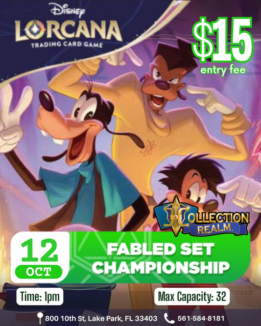 Disney Lorcana TCG Fabled Set Championship Tournament – October 11, Saturday , 1:00 PM