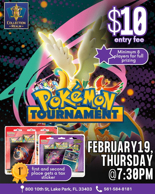Pokémon Trading Card Game Tournament – Feb 19 (Thu) 7:30 PM