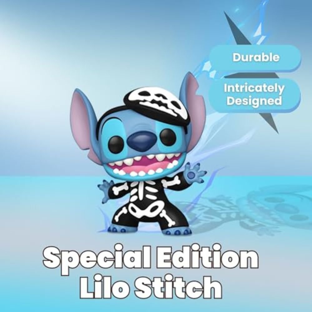 Skeleton Stitch Funko Pop! Disney Lilo & Stitch -Entertainment Earth Exclusive Limited Edition Vinyl Figure #1234  with Display Box Protector Case