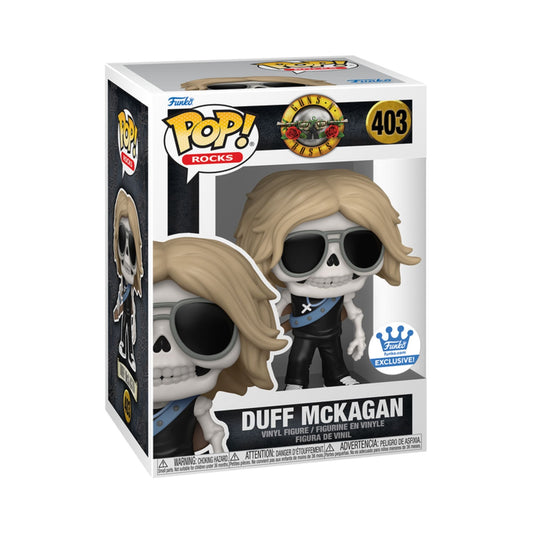 Duff McKagan Skeleton Funko Pop! Rocks Guns N Roses - The Legendary Bassist - Approx. 3.8" Collectible Exclusive Vinyl Figure #403 with Display Box Protector Case