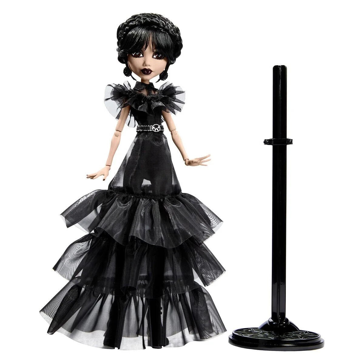 Rave'N Wednesday Monster High Collectible Doll 2024 - Wednesday Addams in Black Gown - Dance Scene Inspired Gothic Toy by Mattel