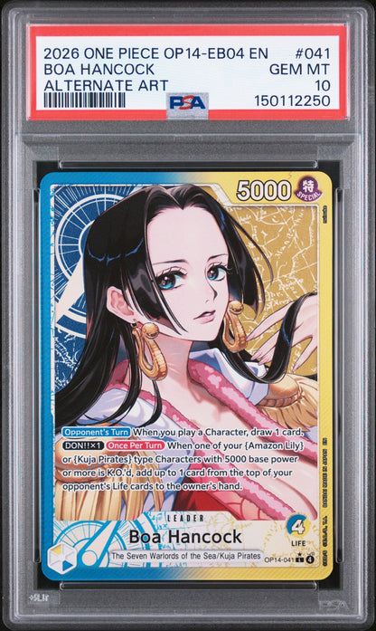 One Piece Bao Hancock OP14-041 PSA 10 2250 Graded Trading Card