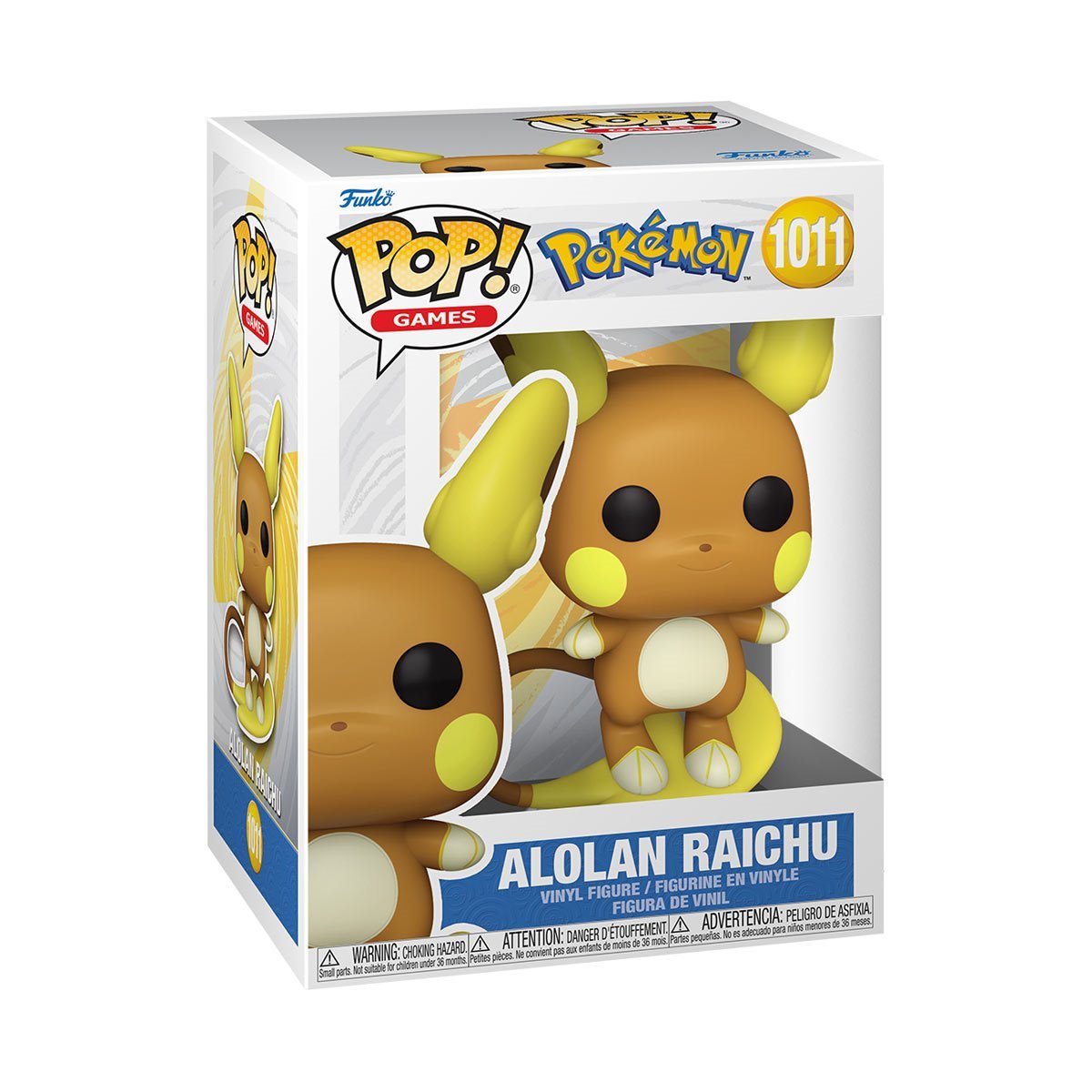 Alolan Raichu Funko Pop! Games Pokemon - Approx. 5" Collectible Vinyl Figure #1011 with Window Display Box