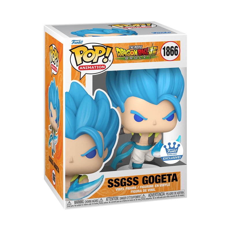 SSGSS Gogeta #1866 Funko Pop! Animation Dragon Ball Super: Broly - Set of 2 (Chase and Common) Exclusive Collectible Vinyl Figures