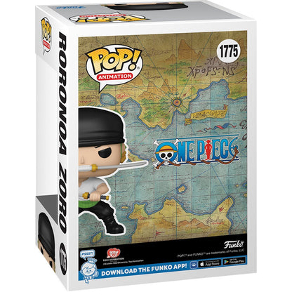 Roronoa Zoro - Two Sword Style Funko Pop! Animation One Piece - 1 in 6: CHANCE OF CHASE - Approx. 4.2" Collectible Vinyl Figure #1775 with Display Box Protector Case