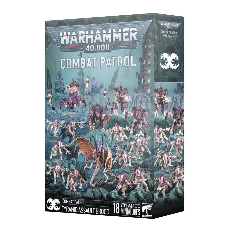 Warhammer 40,000 Combat Patrol Tyranid Assault Brood – 18 Miniatures Including Parasite of Mortrex, Genestealers, Tyrant Guard & Biovore | Warhammer 40K Tyranids Army Set