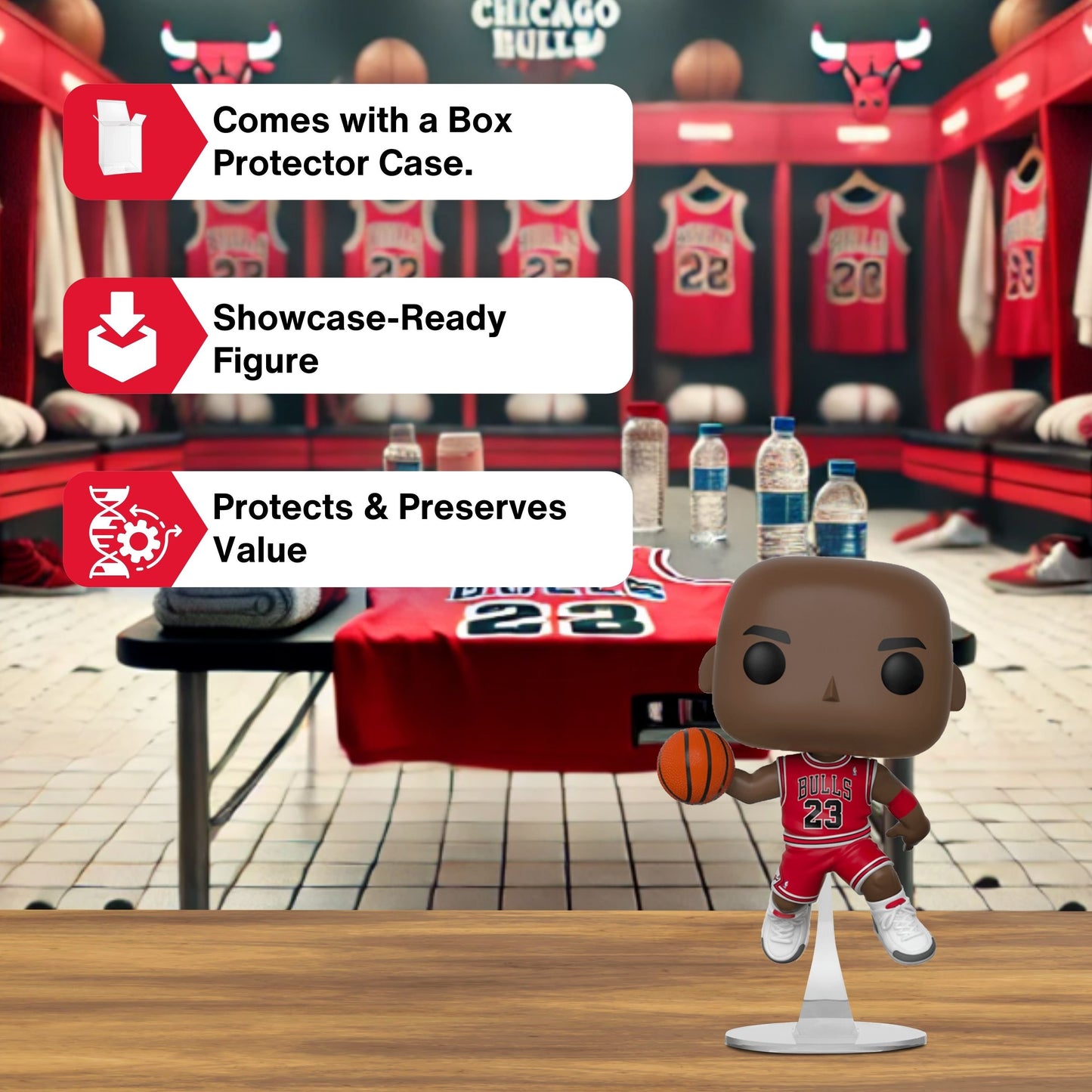 Michael Jordan Funko Pop! Basketball NBA Bulls - Approx. 3 3/4" Collectible Vinyl Figure #54 with Window Display Box