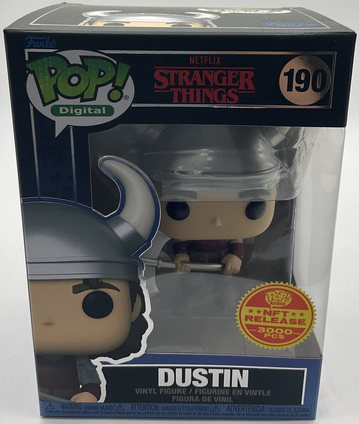 Funko Pop! Dustin #190 LE 3000 Stranger Things Pop Digital w/PopShield Armor
