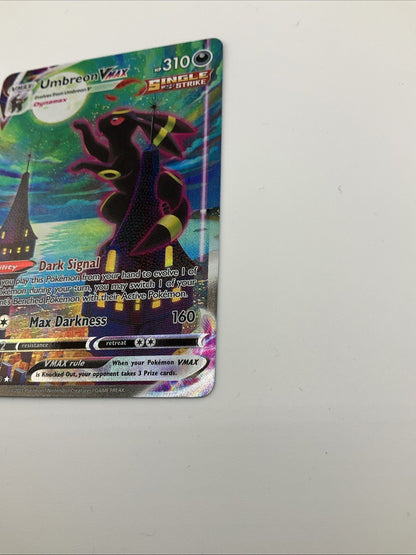Pokémon TCG Umbreon VMAX (Alternate Art Secret) 215/203 SWSH07: Evolving Skies Holo NM