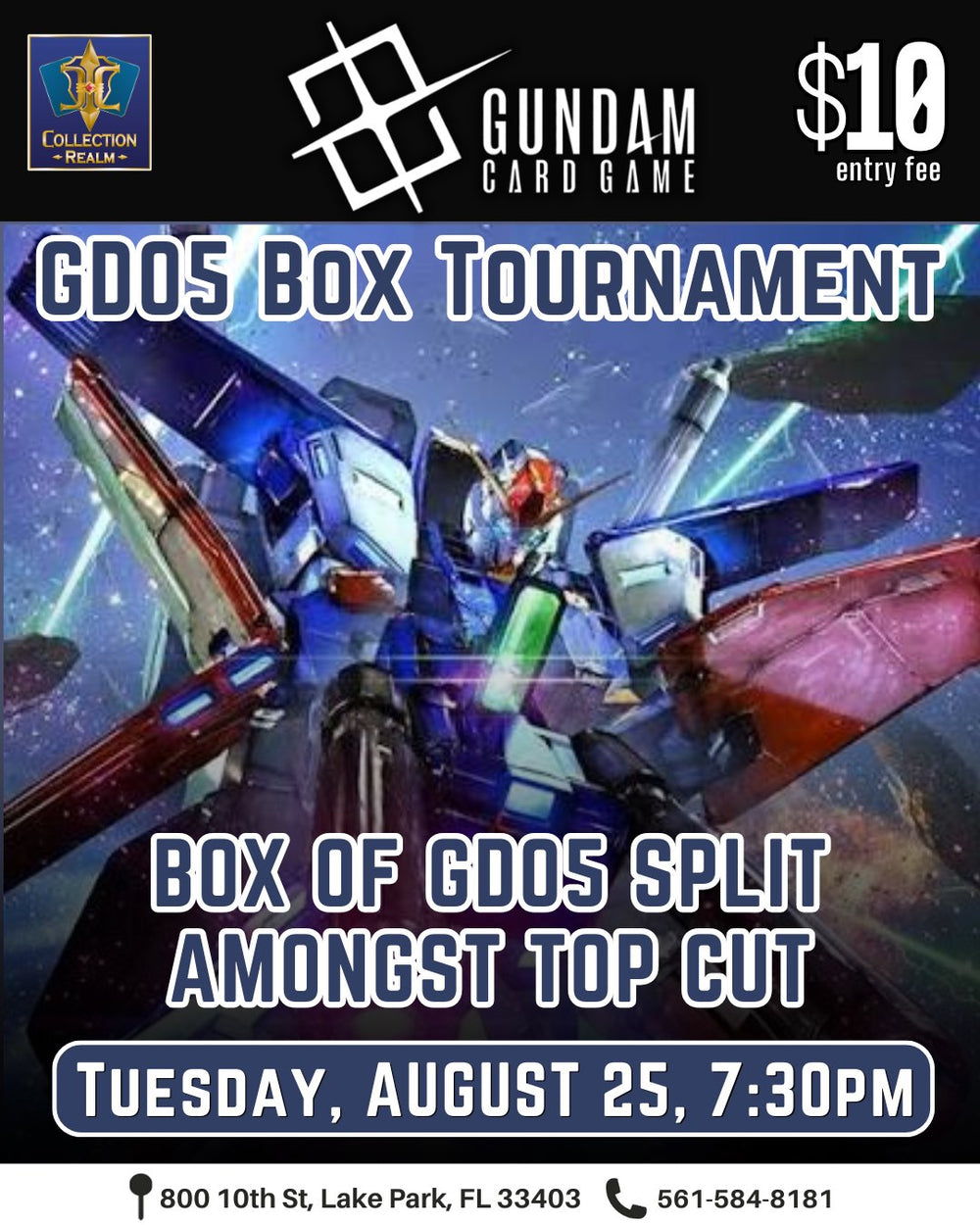 Gundam Card Game GD05 Box Tournament – August 25, 2026 (Tuesday 7:30 PM)
