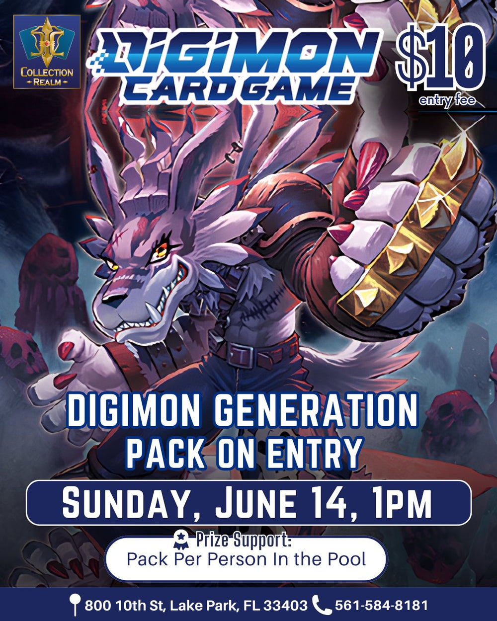 Digimon Card Game Tournament – June 14, 2026 (Sunday 1PM)