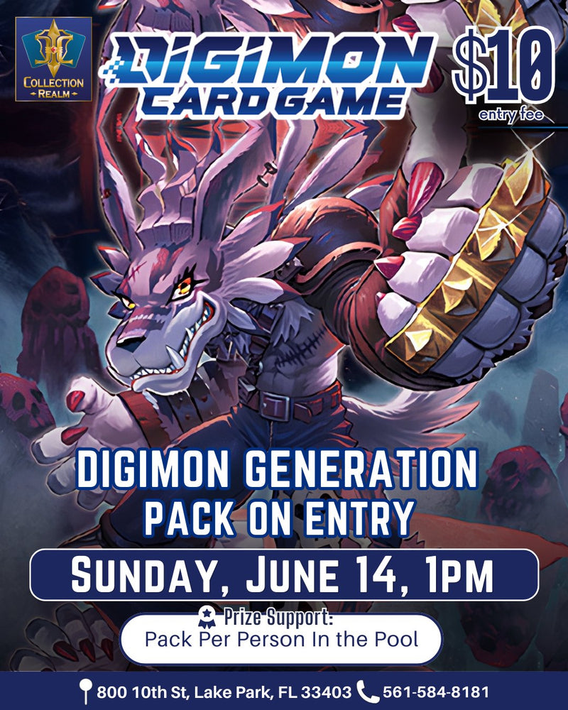 Digimon Card Game Tournament – June 14, 2026 (Sunday 1PM)