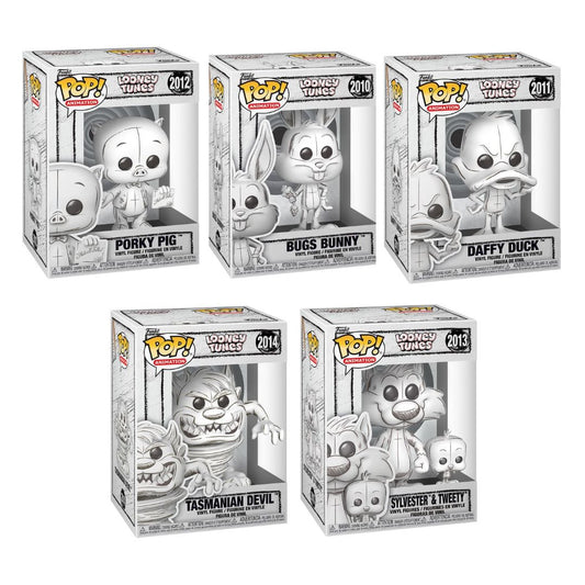 Looney Tunes Wave 6 Funko Pop! Animation Set of 5 (Bugs Bunny #2010, Daffy Duck #2011, Porky Pig #2012, Tasmanian Devil #2014, and Sylvester & Tweety #2013) Collectible Vinyl Figures - Estimated Arrival: Apr. 2026 (PRE-ORDER)
