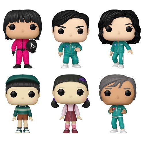 Squid Game Wave 3 Funko Pop! Television - Set of 6 (Player 001 #1730, Young-Hee #1731, Chul-Su #1732, No-Eul #1733, Player 120 Hyun-Ju #1734, and Player 149 Geum-Ja #1735) Collectible Vinyl Figures