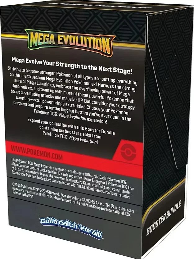 Pokémon TCG Mega Evolution ME01 Booster Bundle – 6 Pokémon Cards Booster Packs (PRE-SALE)