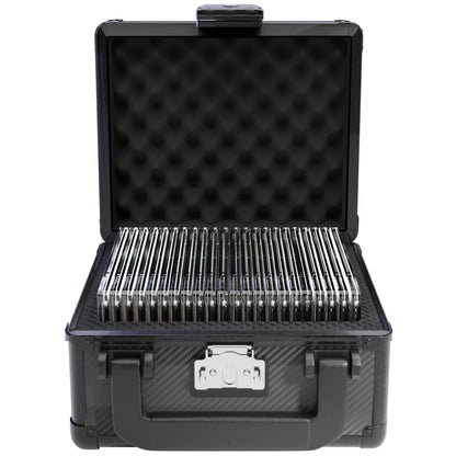 Zion Cases Slab Case GO Carbon Fiber – Holds Up to 25 Graded Card Slabs, TSA-Approved Locking Case, High-Grade Foam Interior, Trading Card Storage & Travel Case (PRE-ORDER)