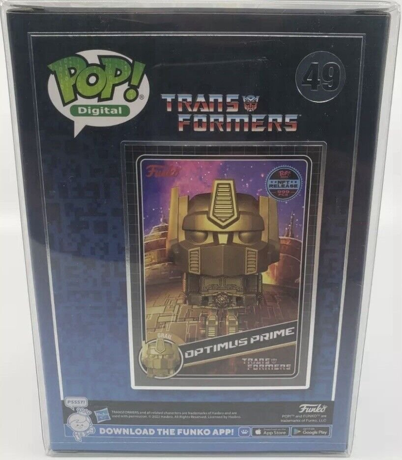 FUNKO POP! DIGITAL TRANSFORMERS OPTIMUS PRIME GOLD GRAIL LIMITED EDITION 999 #49