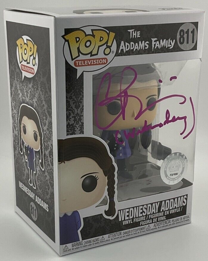 Funko Pop! The Addams Family - Wednesday Addams #811 Signed By Christina Ricci