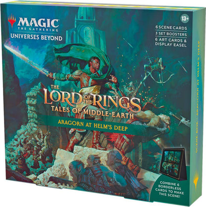 Magic: The Gathering Universes Beyond The Lord of the Rings Tales of Middle-earth Scene Box Aragorn at Helm's Deep