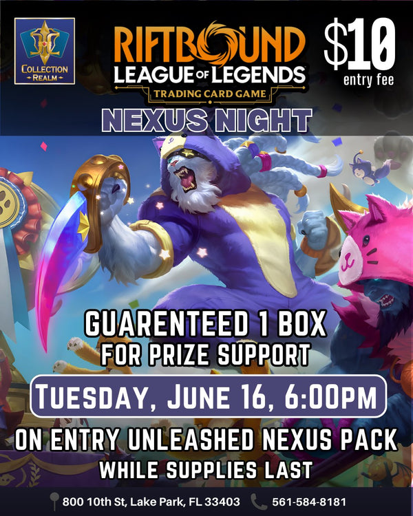 Riftbound League of Legends TCG Nexus Night Tournament – June 16, 2026 (Tuesday)