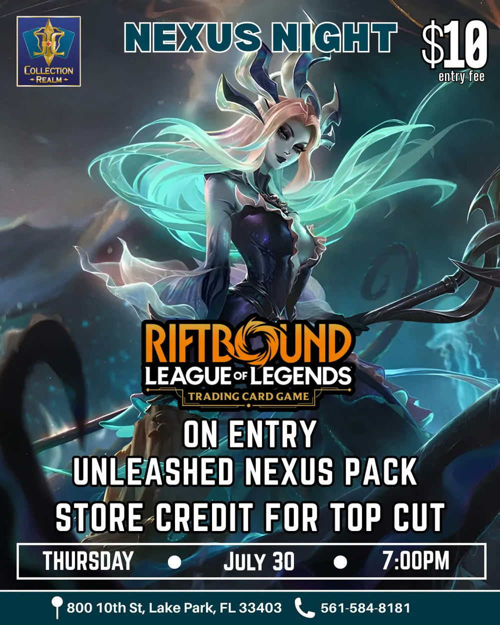 Riftbound League of Legends TCG Nexus Night Tournament – July 30, 2026 (Thursday 7:00 PM)