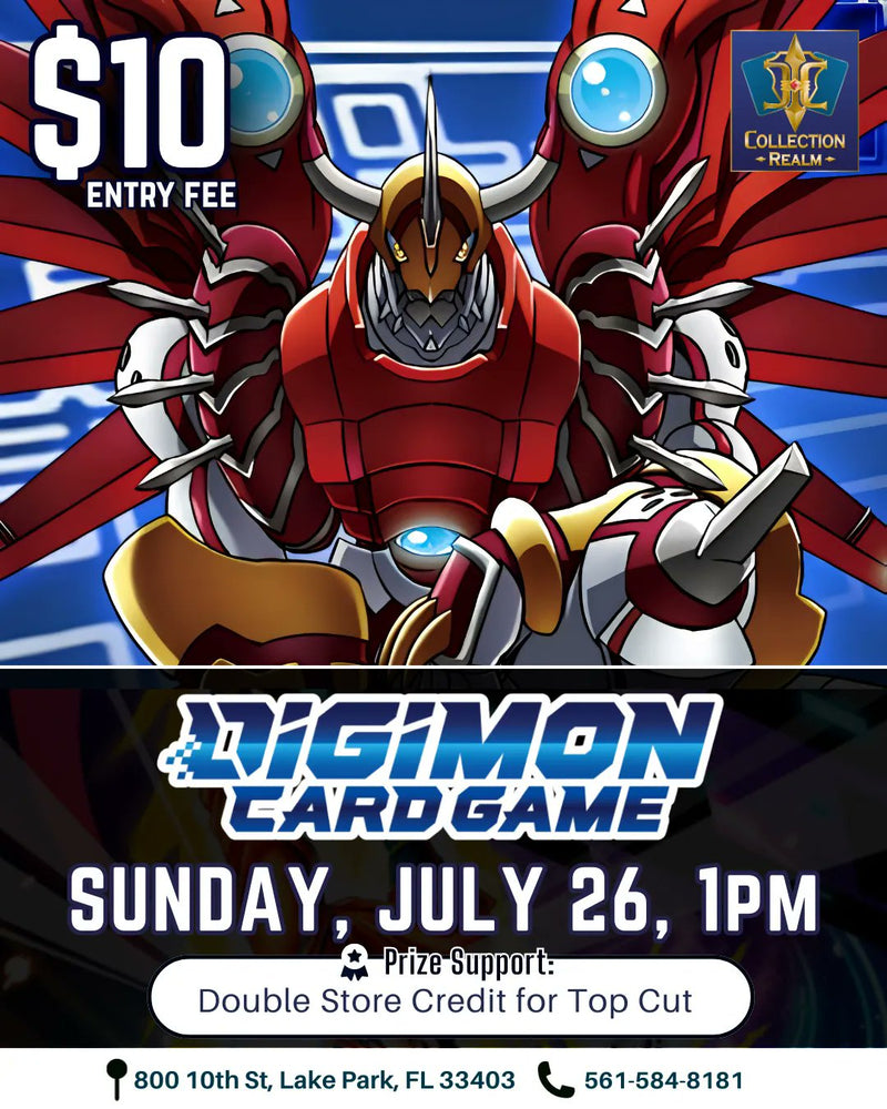 Digimon Card Game Tournament – July 26, 2026 (Sunday 1:00 PM)