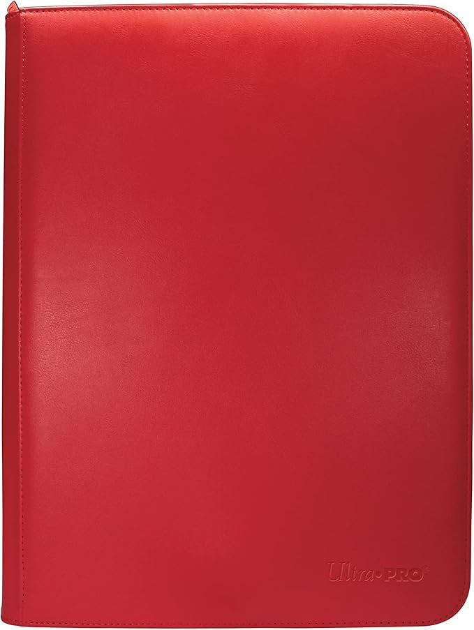 Ultra PRO Vivid Red Zippered PRO Binder 9 Pocket 360 Card Storage Album