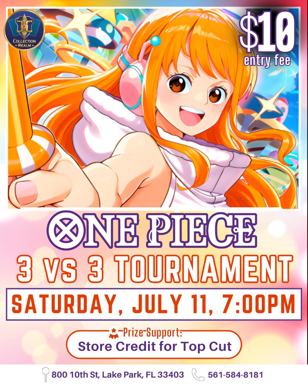 One Piece Card Game 3 vs 3 Tournament – July 11, 2026 (Saturday 7:00 PM)