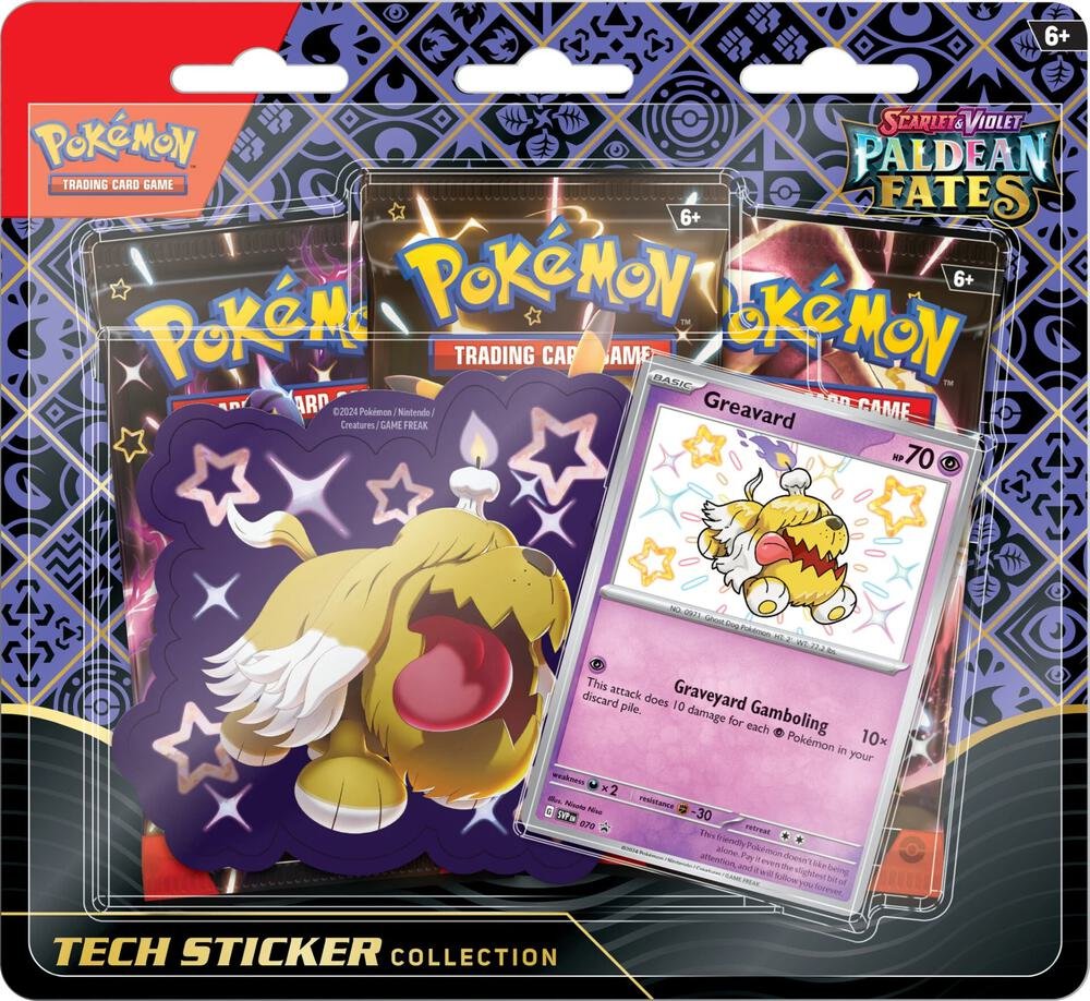 Pokémon Scarlet and Violet Paldean Fates Booster Packs with Greavard Promo