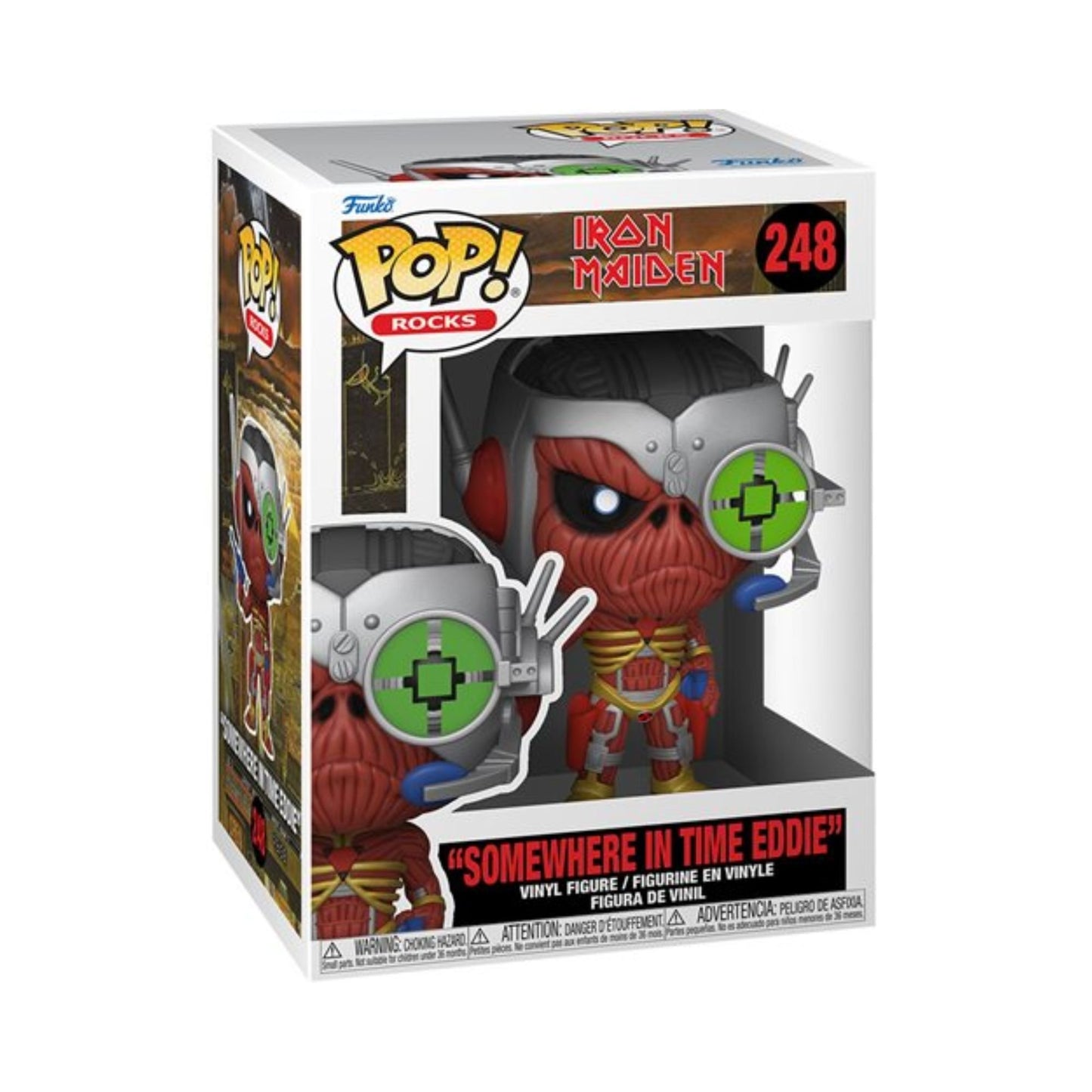 Somewhere in Time Eddie Funko Pop! Rocks: Iron Maiden - Approx. 3 3/4" Collectible Vinyl Figure #248  with Display Box Protector Case