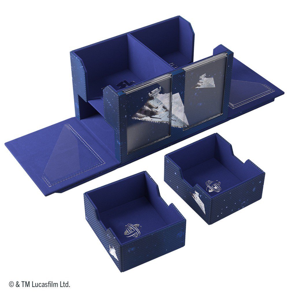 Star Wars Unlimited Double Deck Pod Star Destroyers – Official Premium Deck Box for 2 Double-Sleeved 60-Card Decks, UV-Protected Leader Card Cases, Token Drawers, Magnetic Closure Storage Box (PRE-ORDER)
