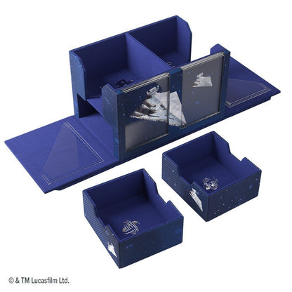 Star Wars Unlimited Double Deck Pod Star Destroyers – Official Premium Deck Box for 2 Double-Sleeved 60-Card Decks, UV-Protected Leader Card Cases, Token Drawers, Magnetic Closure Storage Box (PRE-ORDER)