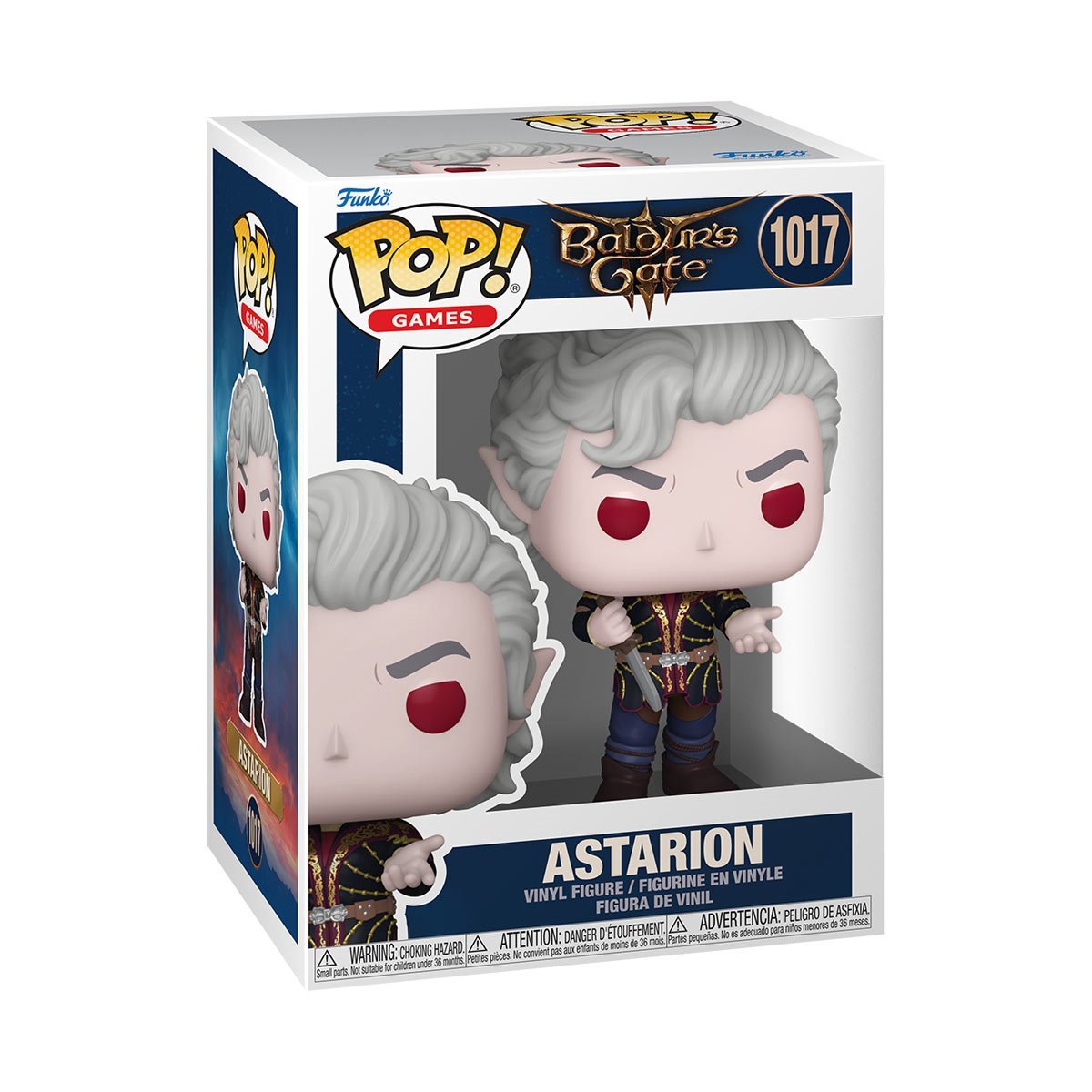 Astarion Funko Pop! Games Baldur's Gate 3  - Approx. 4 1/4" Collectible Vinyl Figure #1017 with Display Box Protector Case