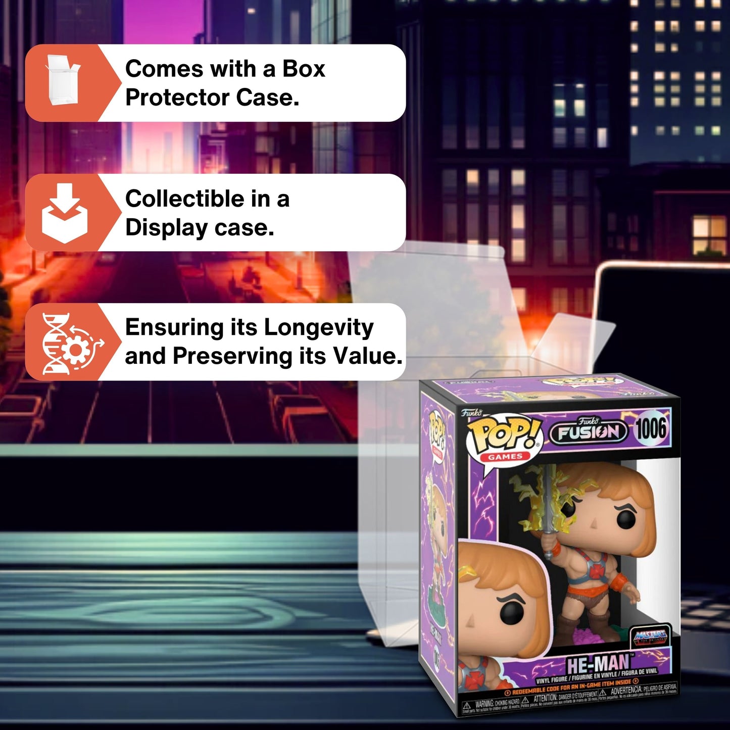 He-Man Funko Pop! Games Funko Fusion Master of The Universe - Collectible Vinyl Figure #1006  with Window Display Box