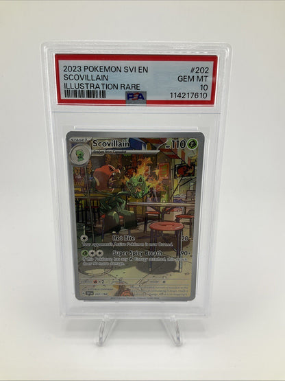 Pokémon TCG Scovillain 202/198 PSA 10 Illustration Rare 2023 Pokemon Scarlet & Violet EN