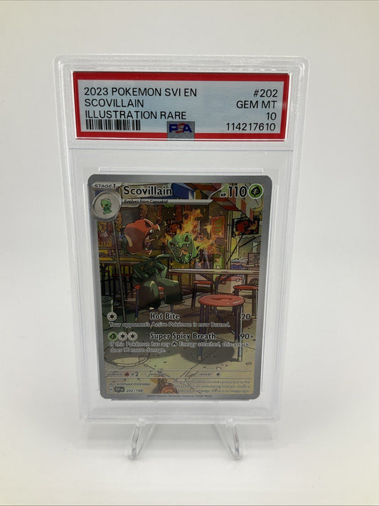 Pokémon TCG Scovillain 202/198 PSA 10 Illustration Rare 2023 Pokemon Scarlet & Violet EN