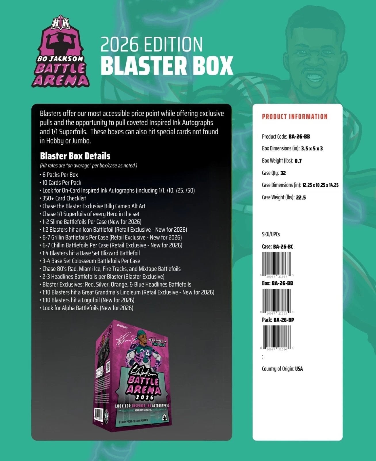 Bo Jackson Battle Arena 2026 Release Day Blaster – Exclusive Launch Edition Box