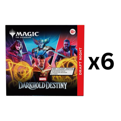 MTG Marvel Darkhold Destiny Draft Night Case, 6 Boxes, Magic: The Gathering Booster Packs, Collector Boosters and Basic Land Cards (PRE-ORDER)