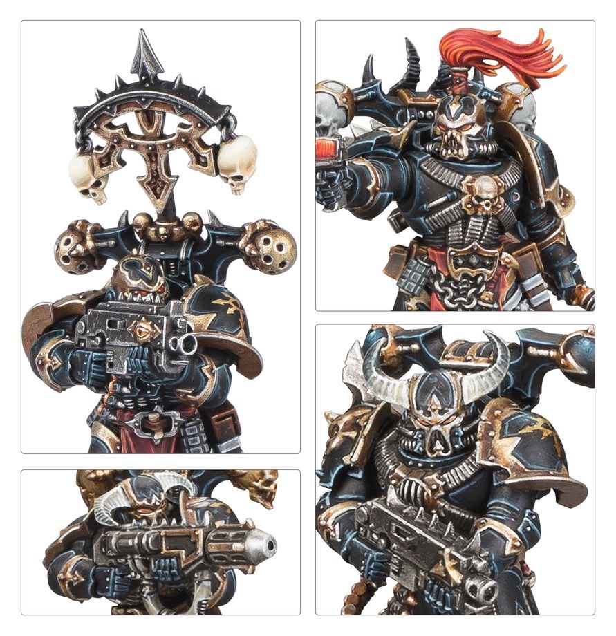 Warhammer 40K Combat Patrol Chaos Space Marines Army Box Set – 26 Multipart Miniatures Including Master of Possession, Possessed, Chaos Marines & Cultists – Warhammer 40,000 Miniatures