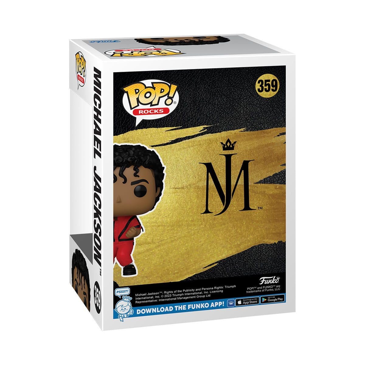 Michael Jackson Thriller Funko Pop! Rocks MJ - Iconic Pop Legend with Signature Dance Moves - Approx. 4 1/4" Collectible Vinyl Figure #359 with Display Box Protector Case