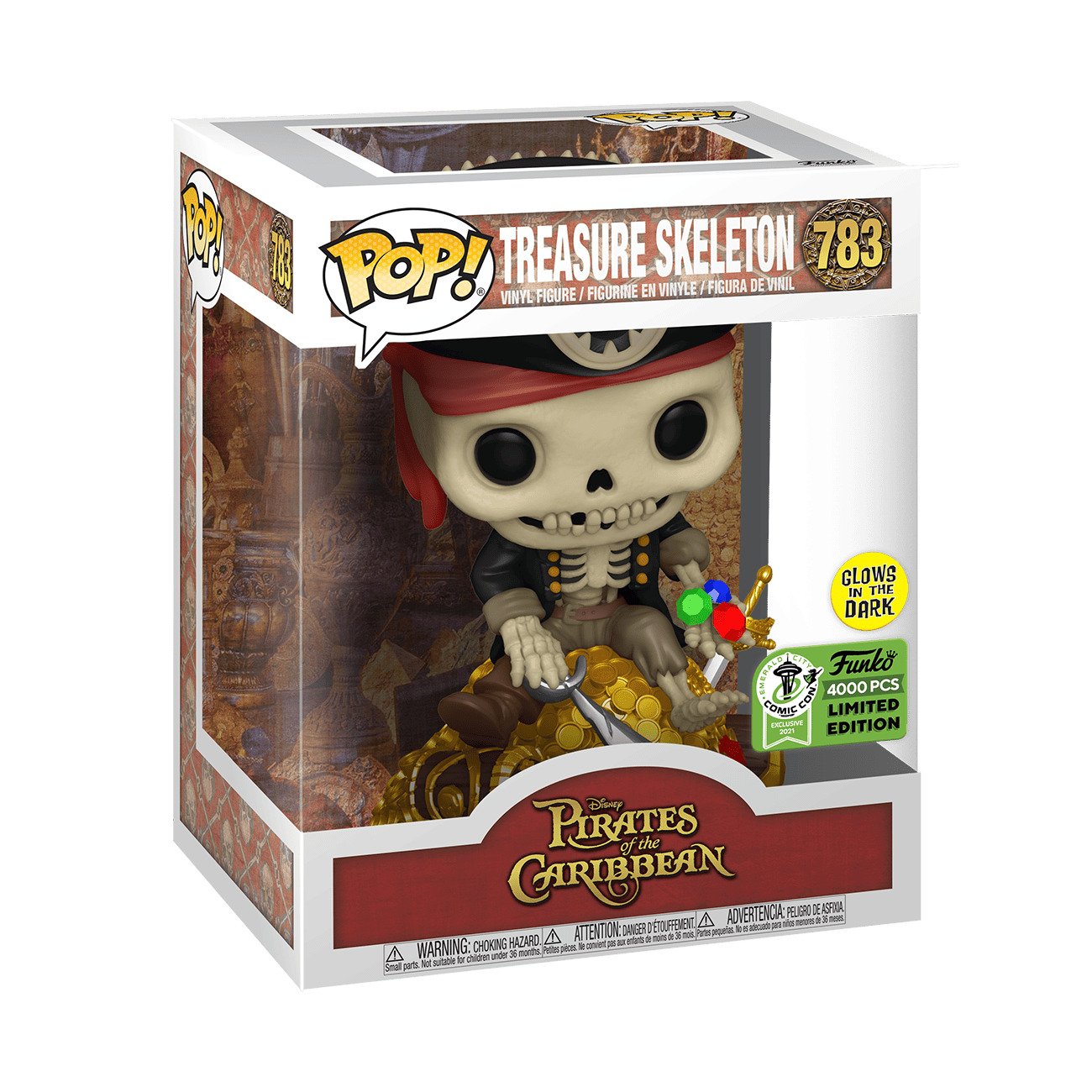 Funko Pop! Deluxe: Treasure Skeleton #783 (GITD) ECCC Exclusive LE 4000 Pieces