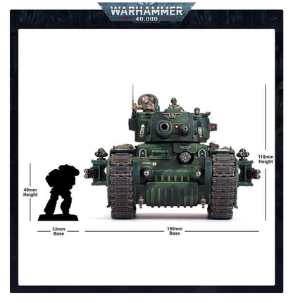 Warhammer 40,000 Rogal Dorn Battle Tank – Astra Militarum Heavy Assault Tank Miniature with Custom Weapon Loadouts & Transfer Sheet