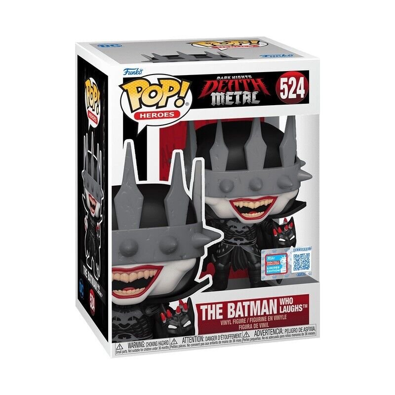 The Batman Who Laughs Funko Pop! Heroes Dark Nights: Death Metal - NYCC 2024 Exclusive - Approx. 4.45" Collectible Limited Edition Vinyl Figure #524 with Window Display Box